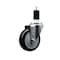 Service Caster 4'' Black Poly Wheel Swivel 1-3/8'' Expanding Stem Caster SCC-EX20S414-PPUB-BLK-138 - alternate 1